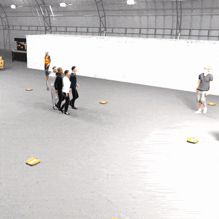 Diffusion for Long-Horizon Multi-Robot Path Planning in Human-Shared Environments thumbnail